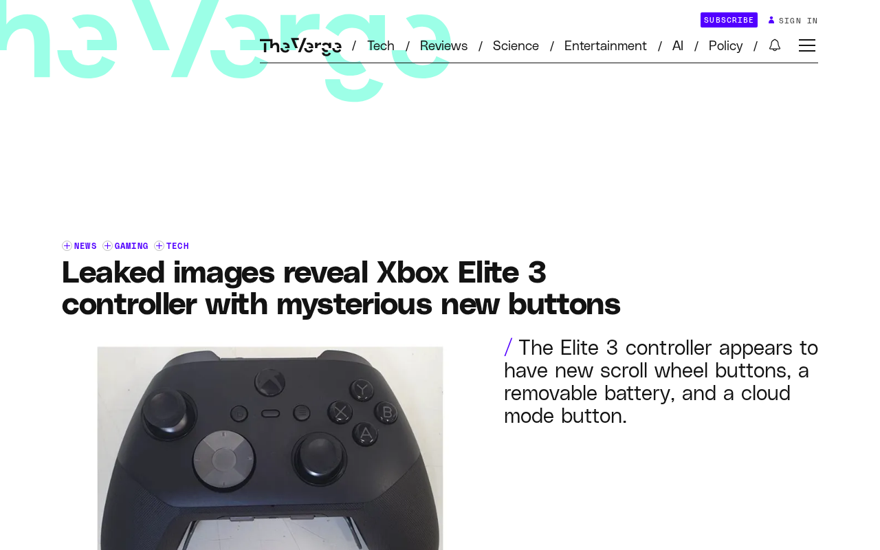 Xbox Elite 3手柄泄露:两个神秘新按键曝光,功能引发玩家猜想