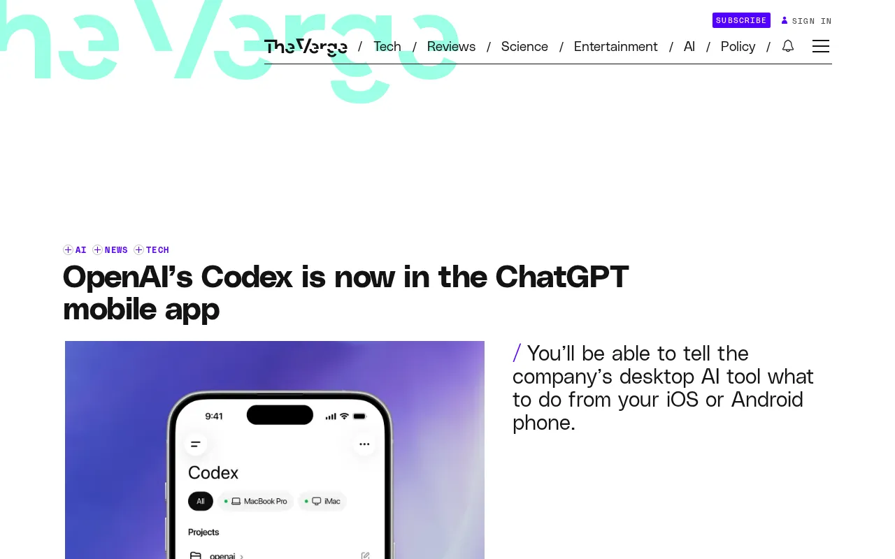 OpenAI Codex Comes to ChatGPT Mobile: The AI Coding Tool War Heats Up