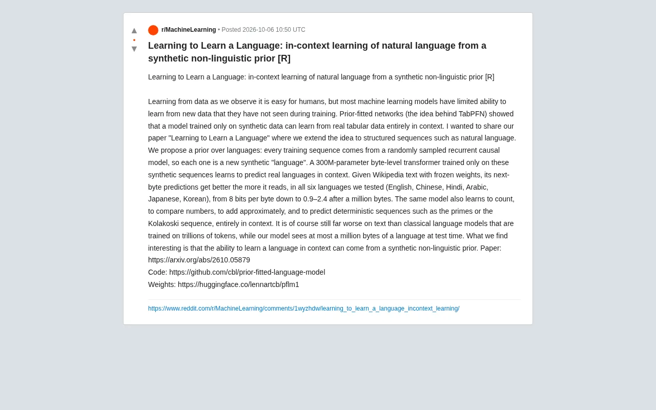 No Real Text Required: Synthetic Priors Enable Models to Learn Languages In-Context