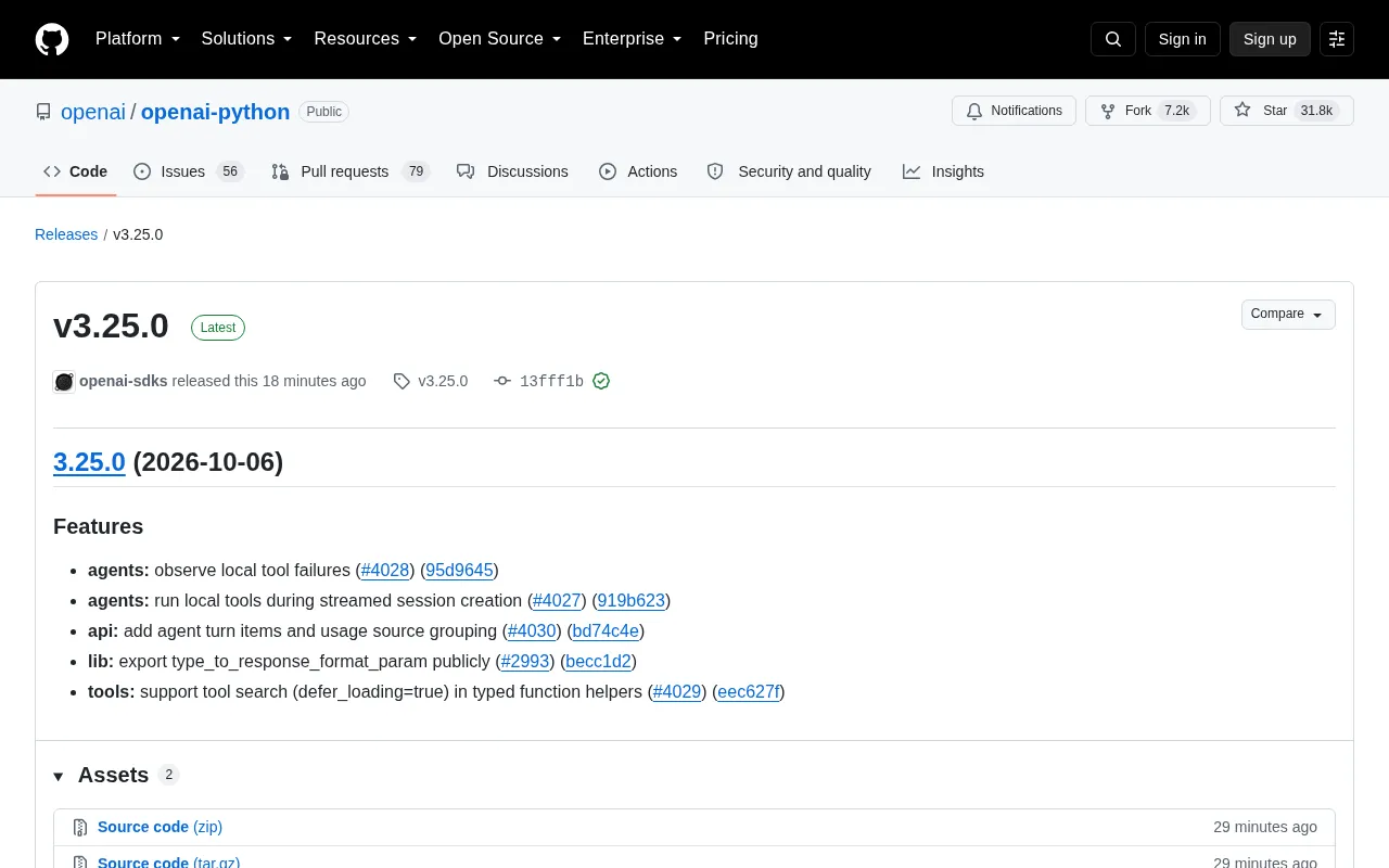 OpenAI Python SDK v3.25.0 Released: Major Upgrades to Agents Capabilities