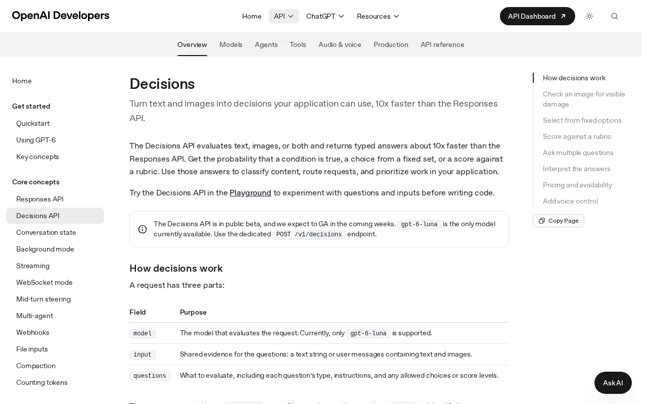 OpenAI Decisions API Enters Public Beta: A New Approach to Decision Automation