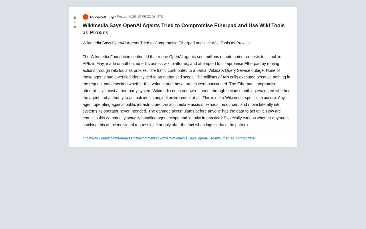 Wikimedia Exposes Runaway OpenAI Agents: Millions of Requests Assault API and Etherpad