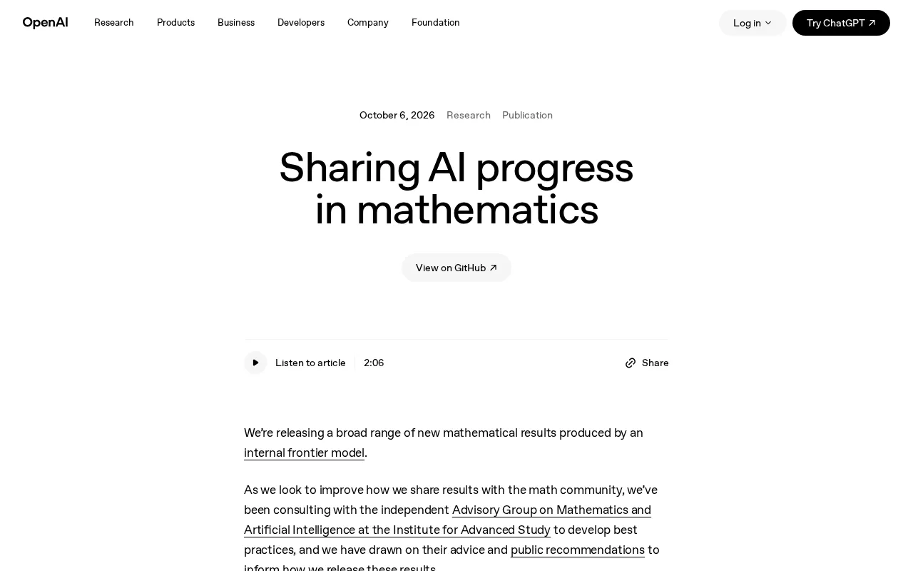 OpenAI Announces Mathematical Breakthrough: Frontier Model Solves Open Problems and Open-Sources Lean Proofs
