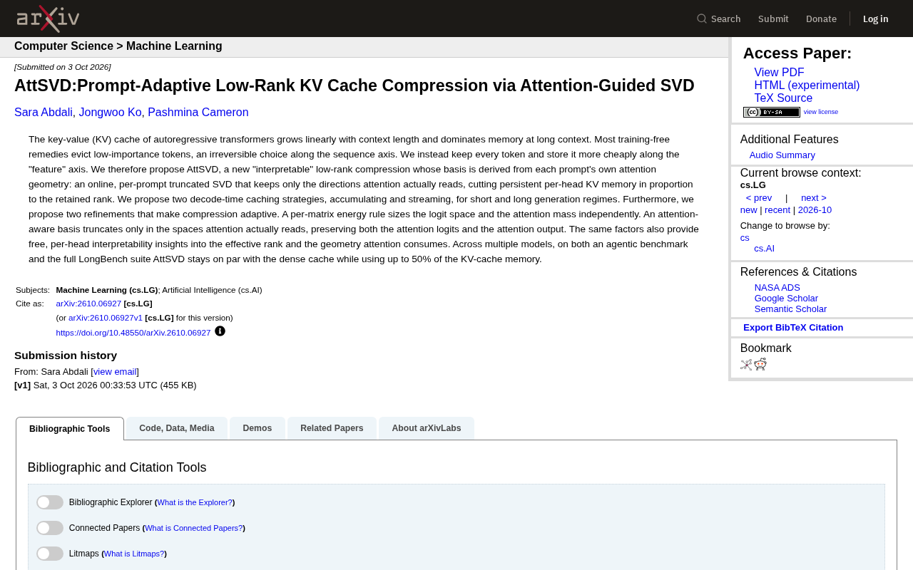 AttSVD: Attention-Guided SVD Compresses KV Cache to Half the Memory Without Accuracy Loss