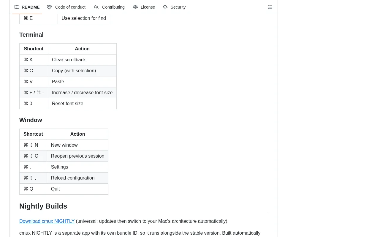 cmux feature interface