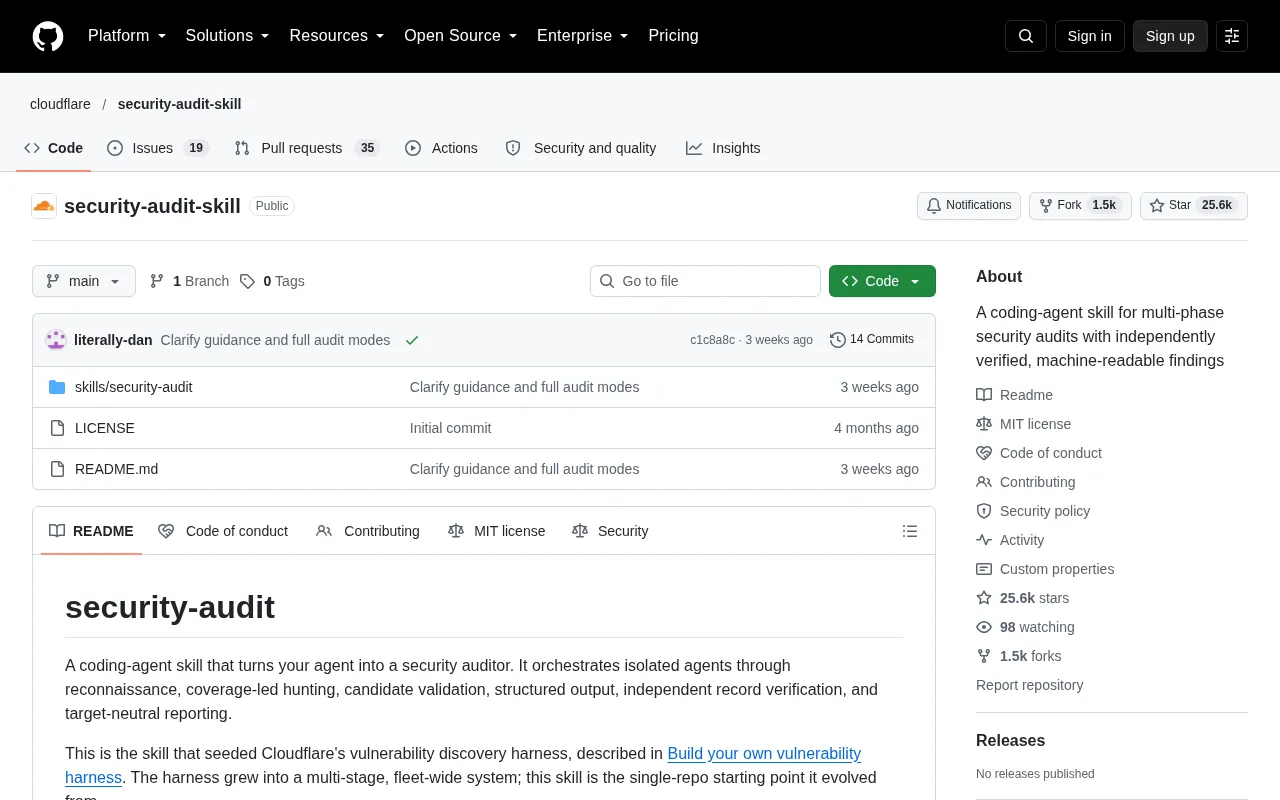 Cloudflare Open-Sources security-audit-skill: Bringing Verifiable AI Security Auditing to Coding Agents