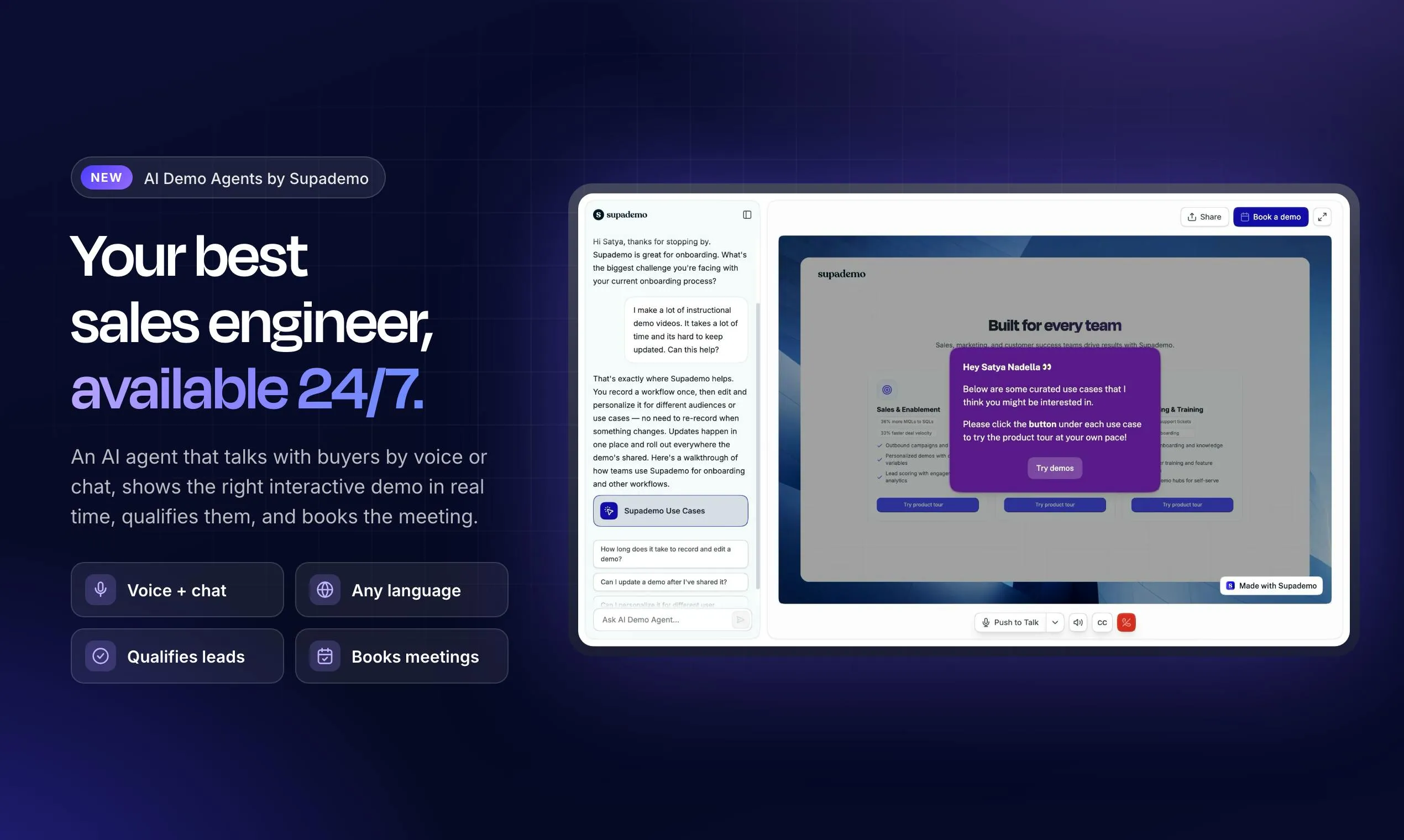 Supademo AI Demo Agent: The Interactive Demo That Actually Listens