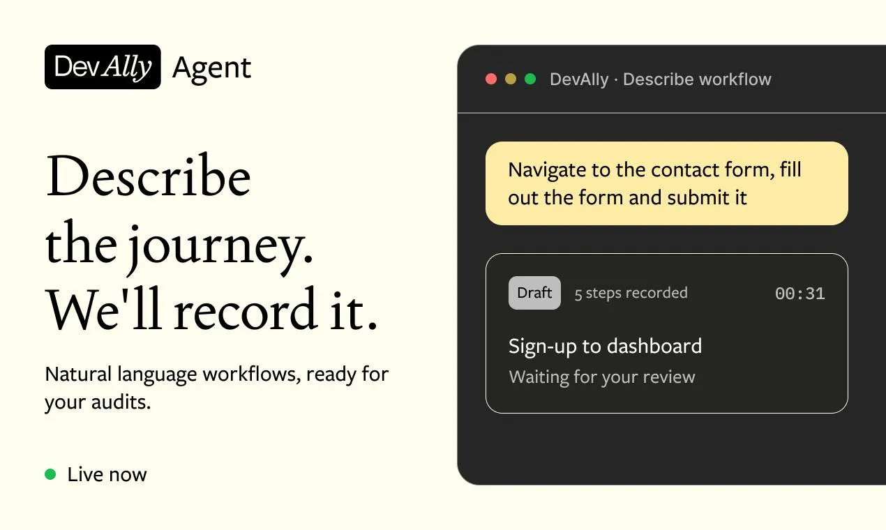 DevAlly AI Agent: Accessibility Auditing Through Natural Language