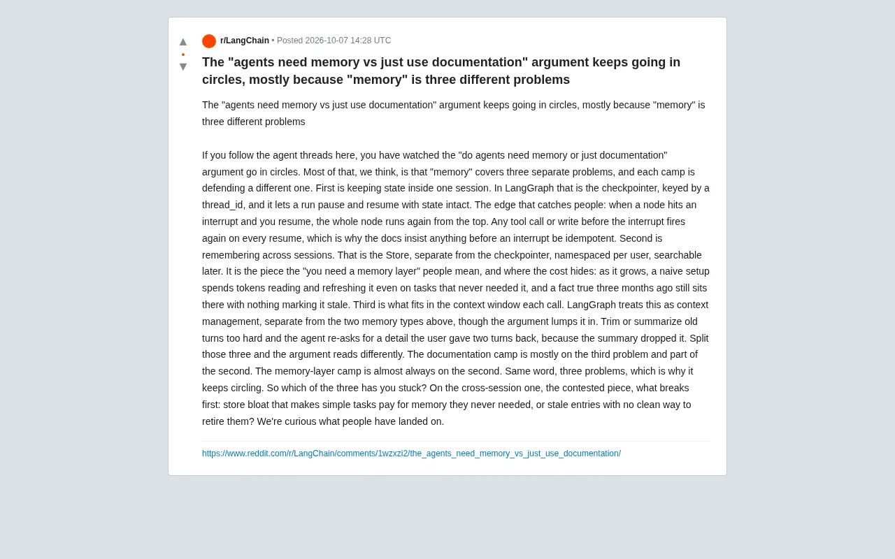 The "Memory" Debate in AI Agents: Three Problems Being Conflated