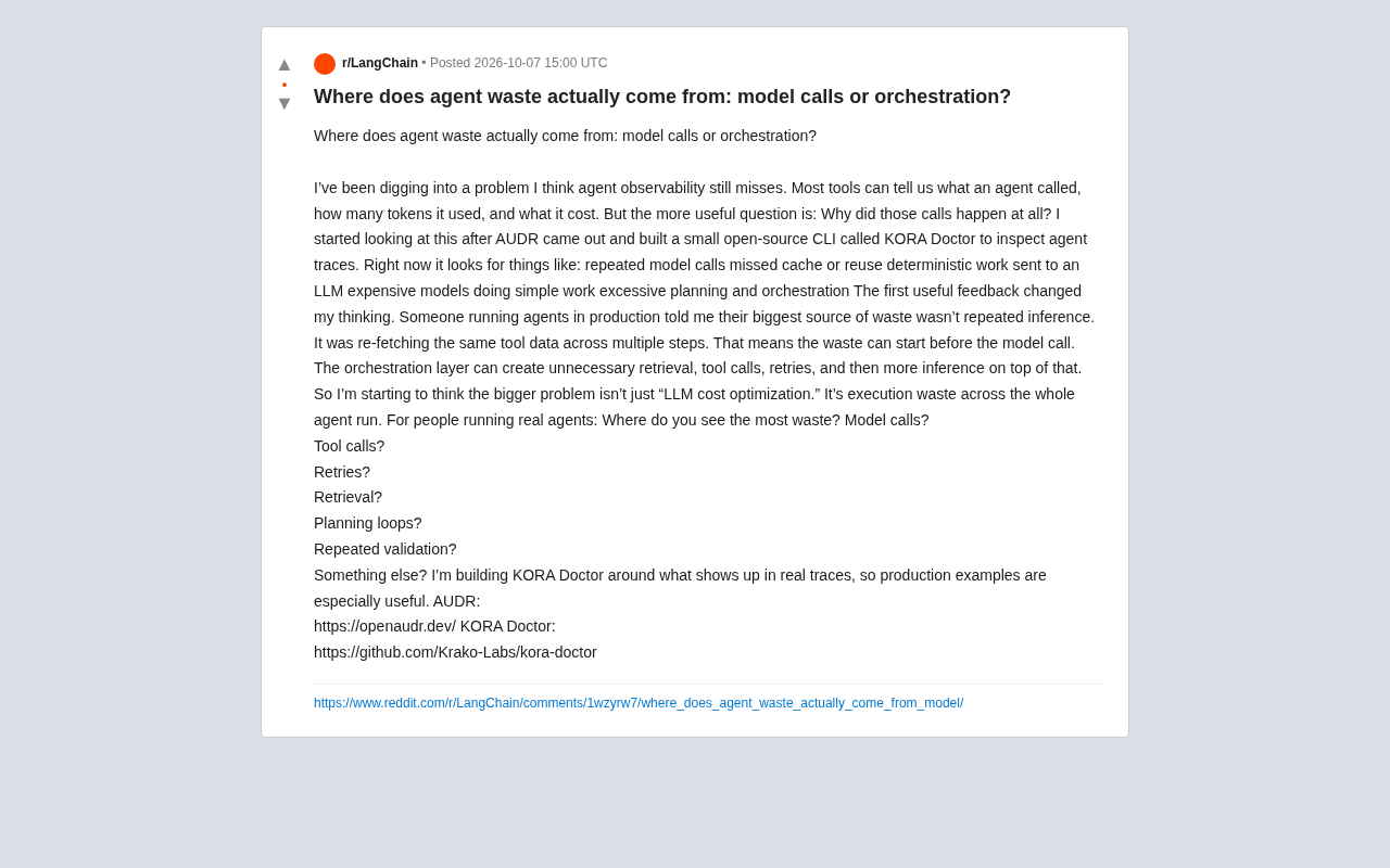 Where Does AI Agent Waste Really Come From: Model Calls or the Orchestration Layer?