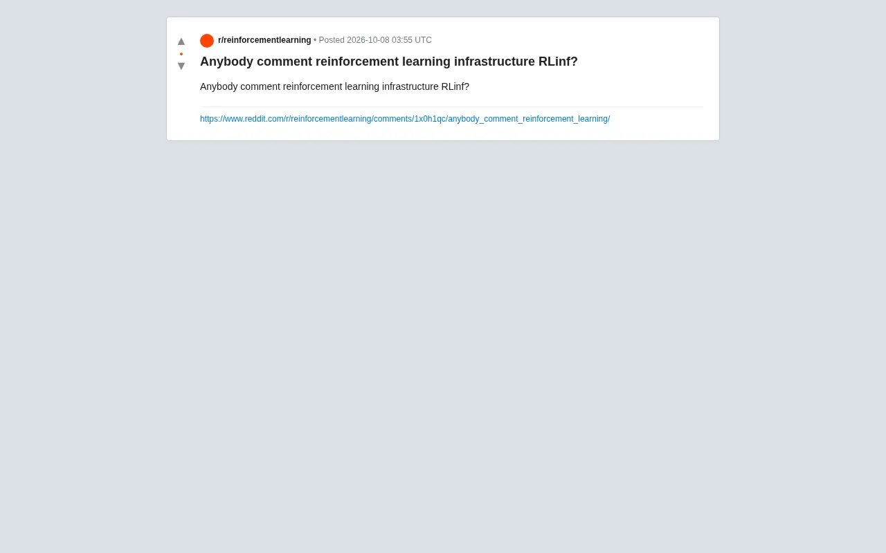 RLinf Reinforcement Learning Infrastructure: Community Discussion and Value Analysis