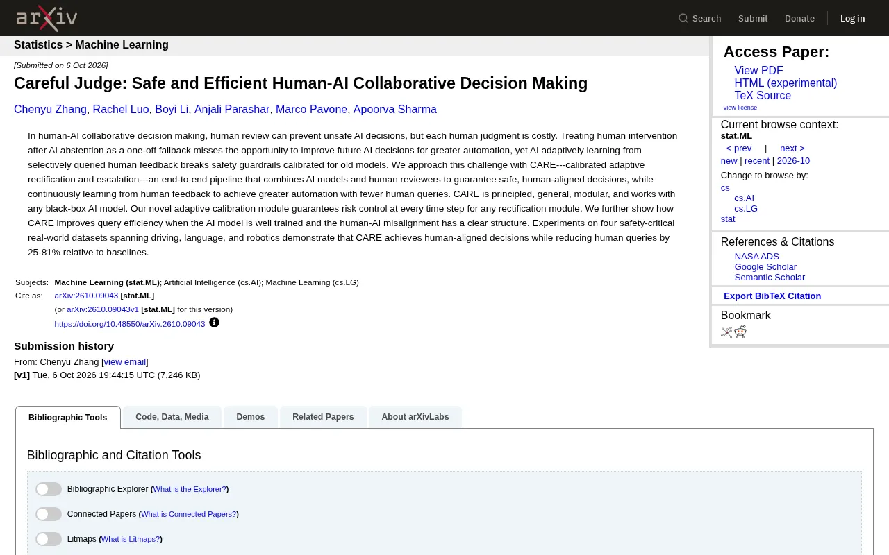 The CARE Framework: Safer and More Efficient Human-AI Collaborative Decision Making, Reducing Human Queries by Up to 81%