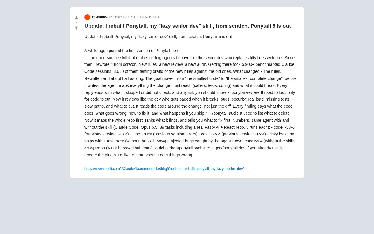 Ponytail 5 Released: Teaching AI Coding Agents the Restraint of a Senior Engineer