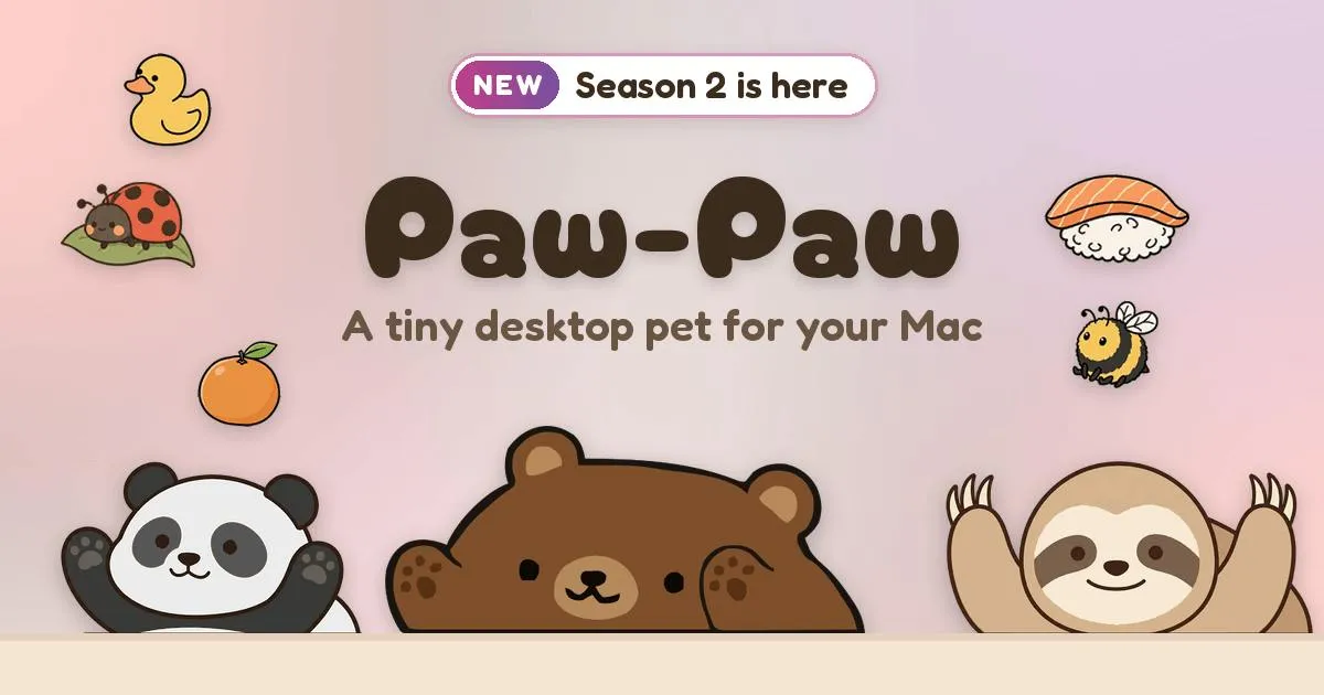Paw-Paw: The Mac Desktop Pet That Types and Naps Alongside You