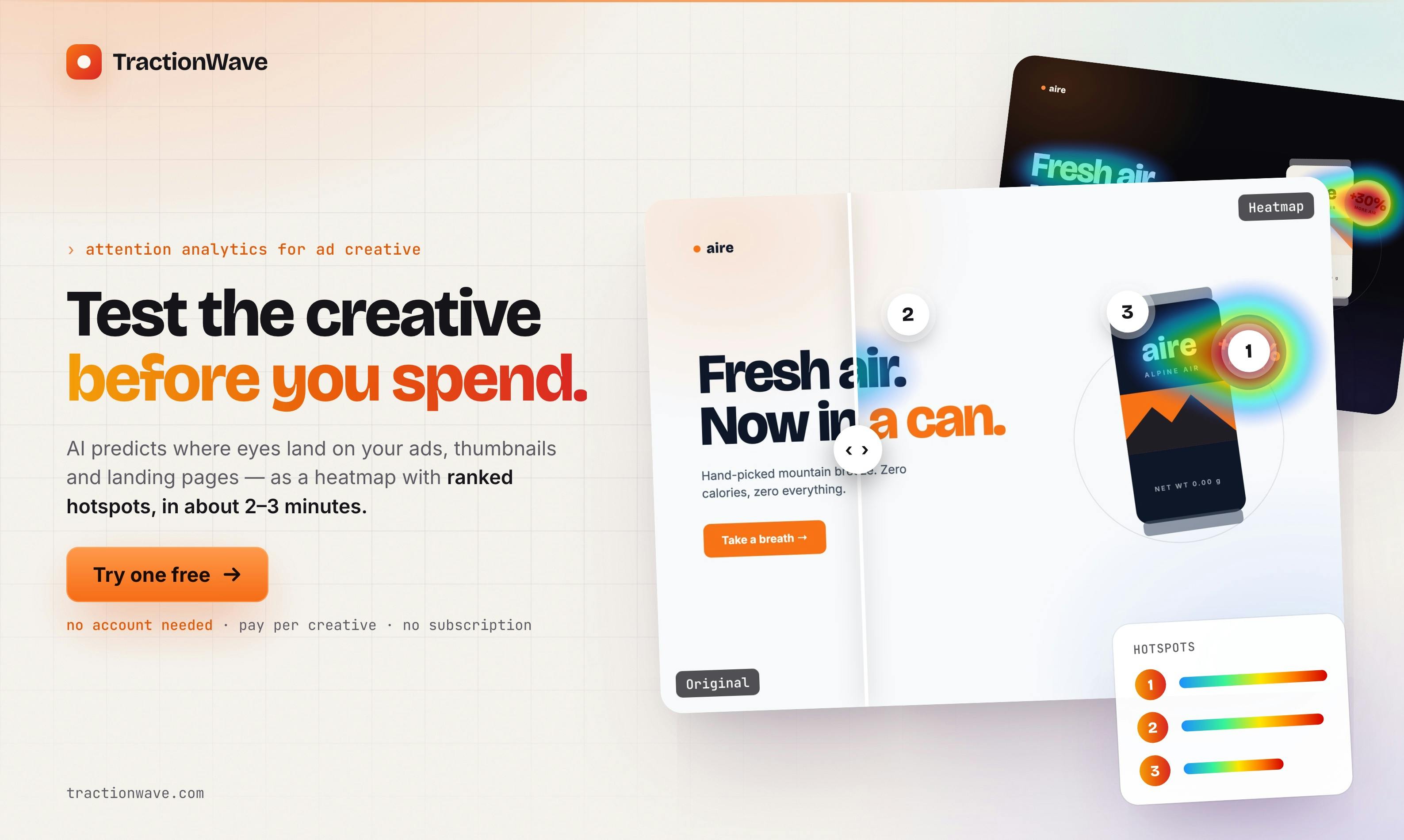 Tractionwave product interface