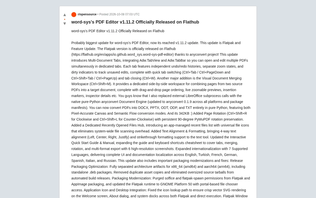 Open-Source PDF Editor word-sys v1.11.2 Released: Multi-Tab Support and Pure Python Conversion Engine