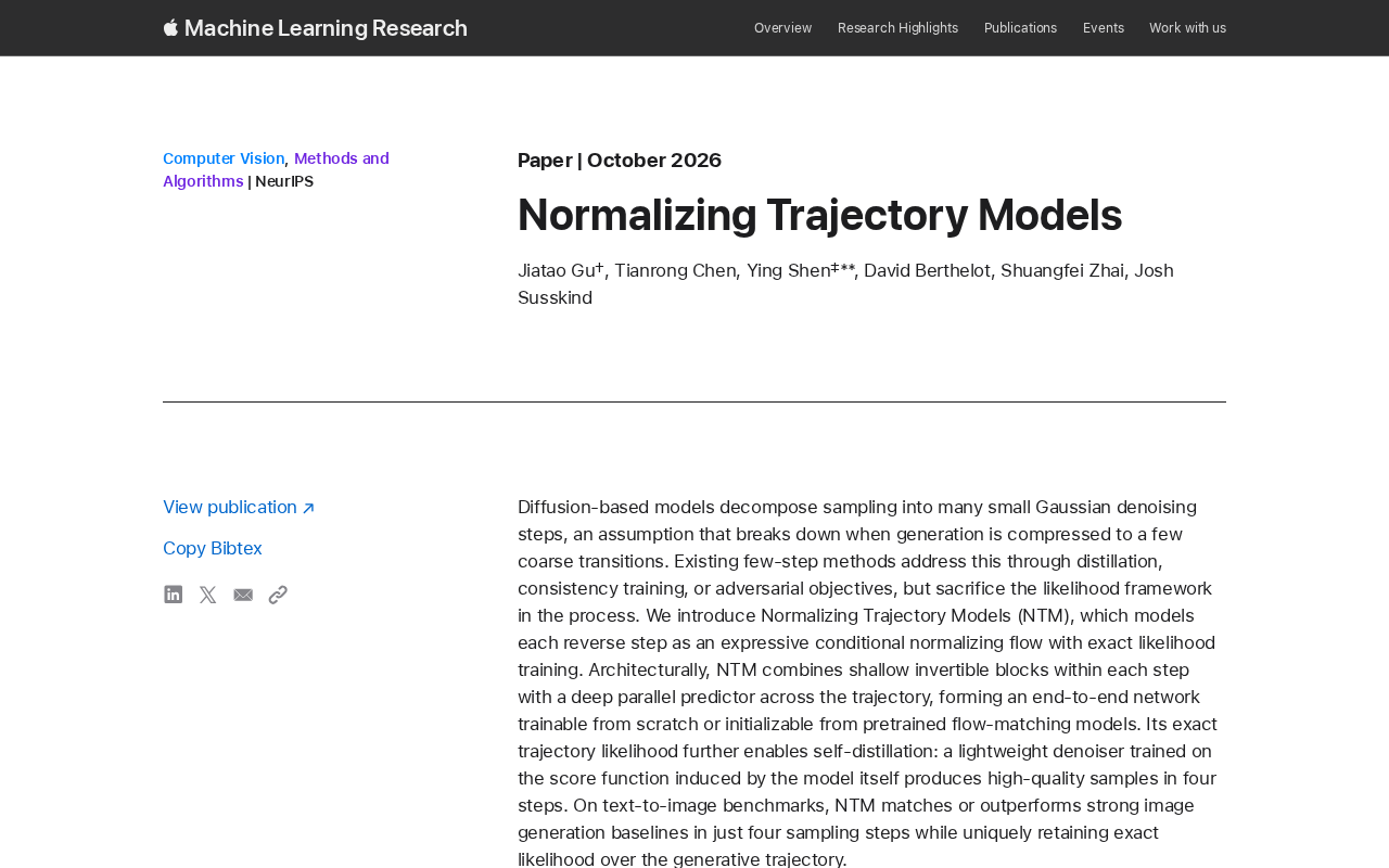 Normalizing Trajectory Models:让少步生成重拾精确似然框架