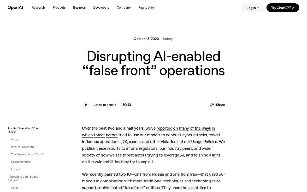 OpenAI Cracks Down on AI-Powered Impersonation: Dismantling Two Influence Operations