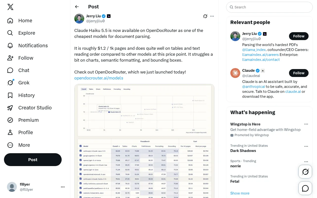 Claude Haiku 5.5 Launches on OpenDocRouter: A Low-Cost Document Parsing Option