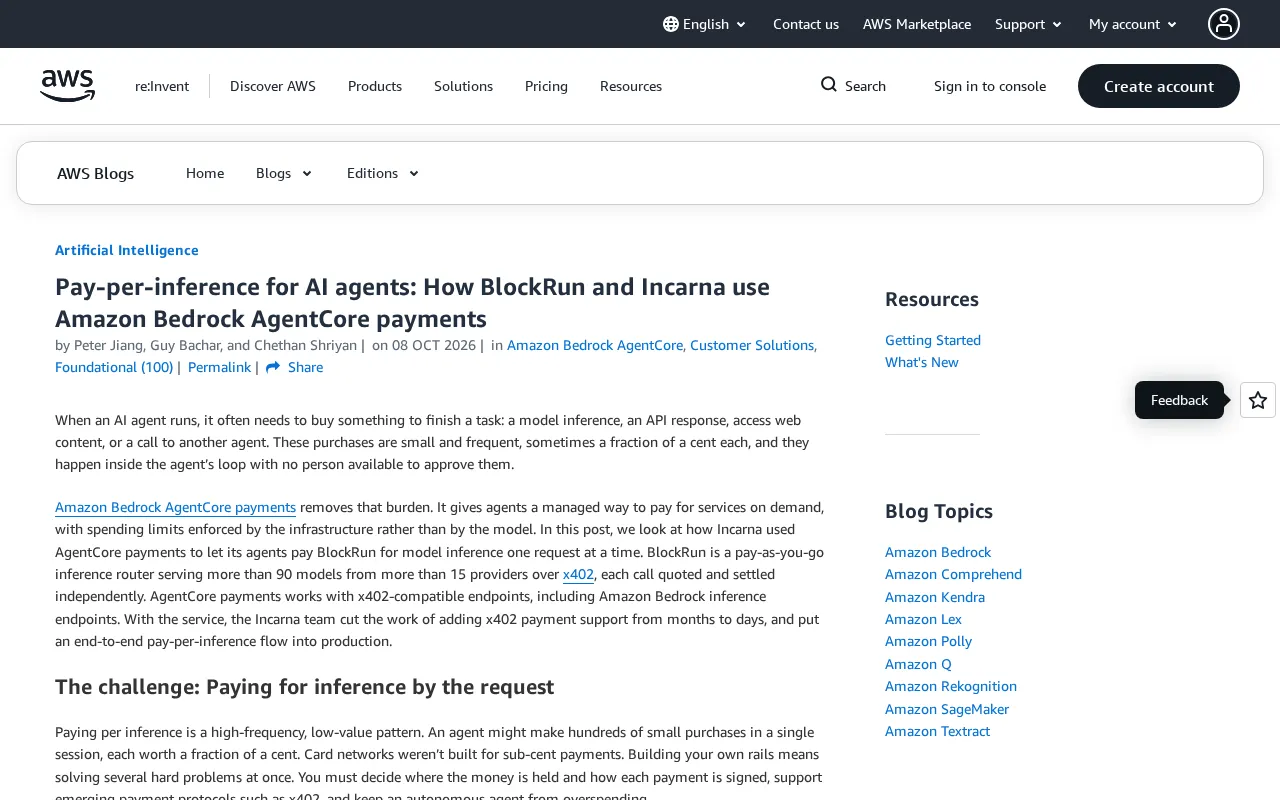 Pay-Per-Use for AI Agents: How Bedrock AgentCore Is Reshaping Inference Billing