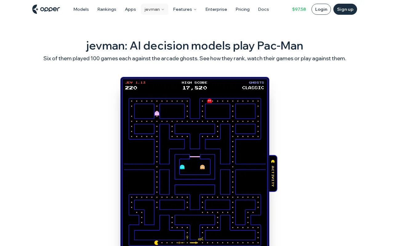 Jevman: Watch AI Decision Models Play Pac-Man in Real Time