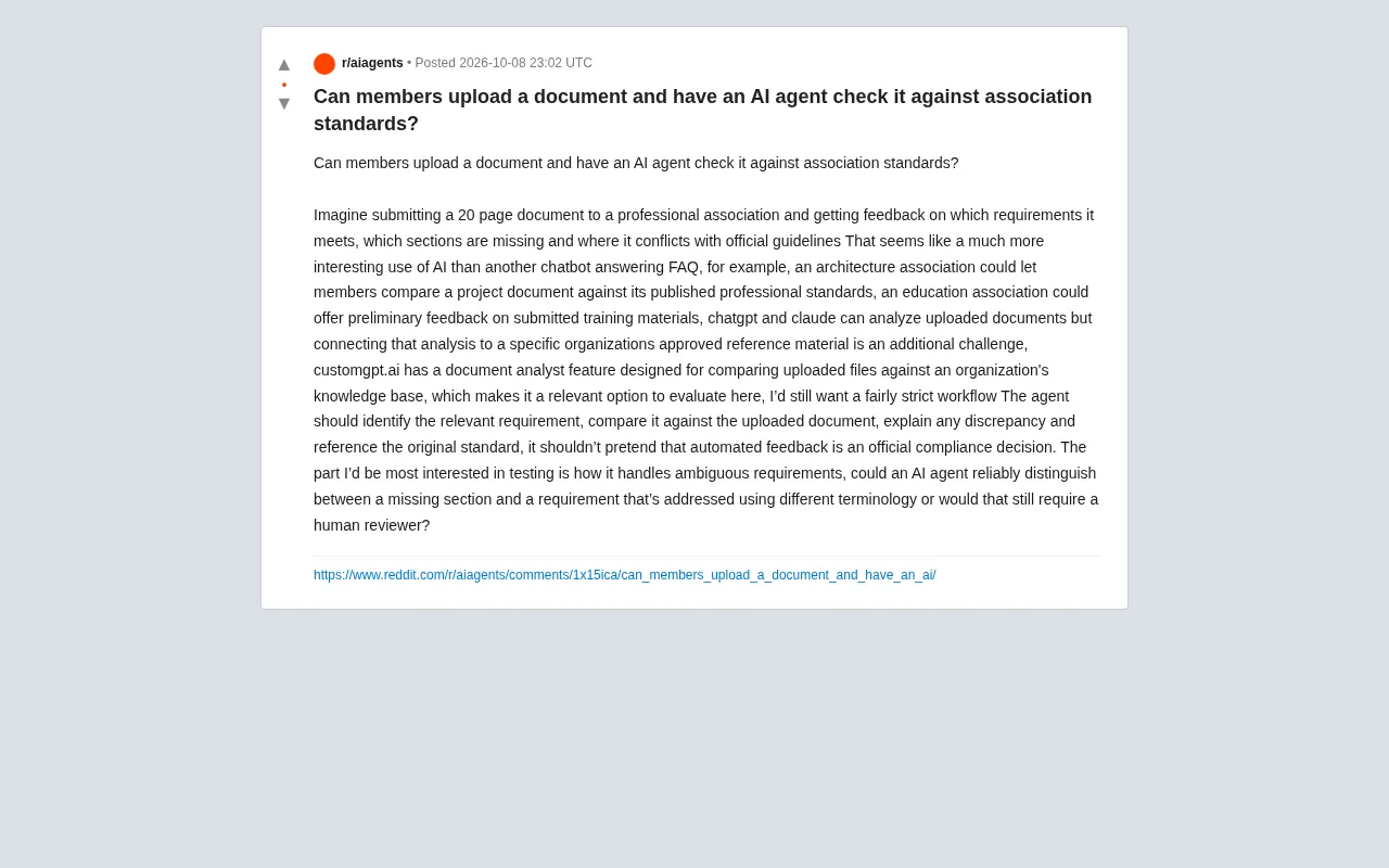 AI Compliance Review: Can Agents Audit Documents Against Association Standards?