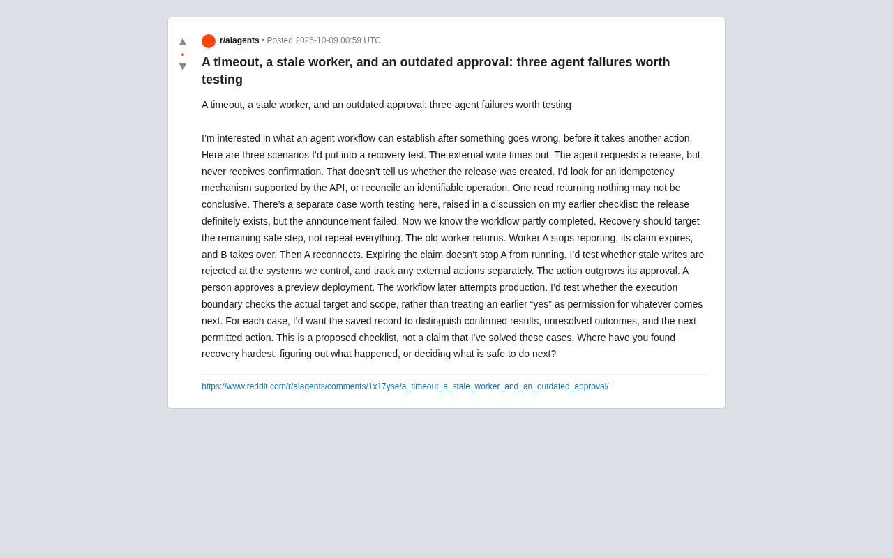 Three Failure Recovery Scenarios for AI Agents: Timeouts, Zombie Processes, and Expired Authorization