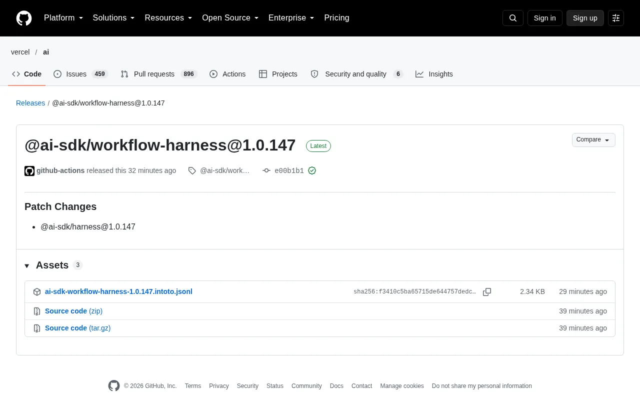 AI SDK Workflow Harness 1.0.147 Release Notes