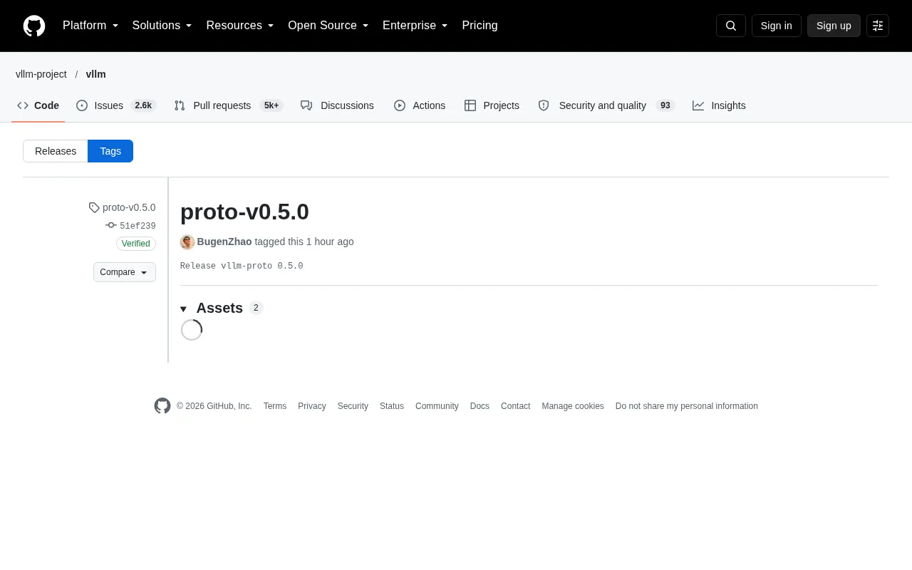 proto-v0.5.0 Released: Reading the GitHub Release Tag