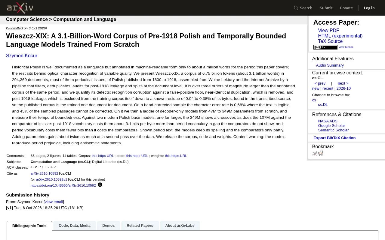 Wieszcz-XIX paper source screenshot