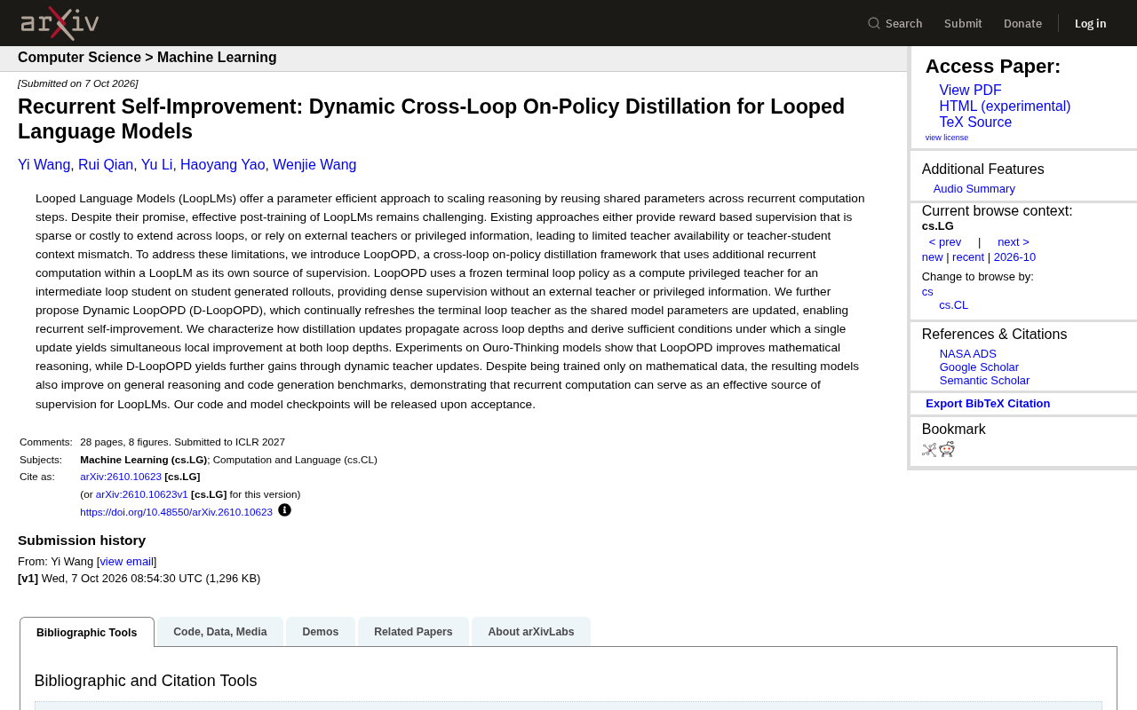 LoopOPD:让循环语言模型自我蒸馏,实现递归自我提升