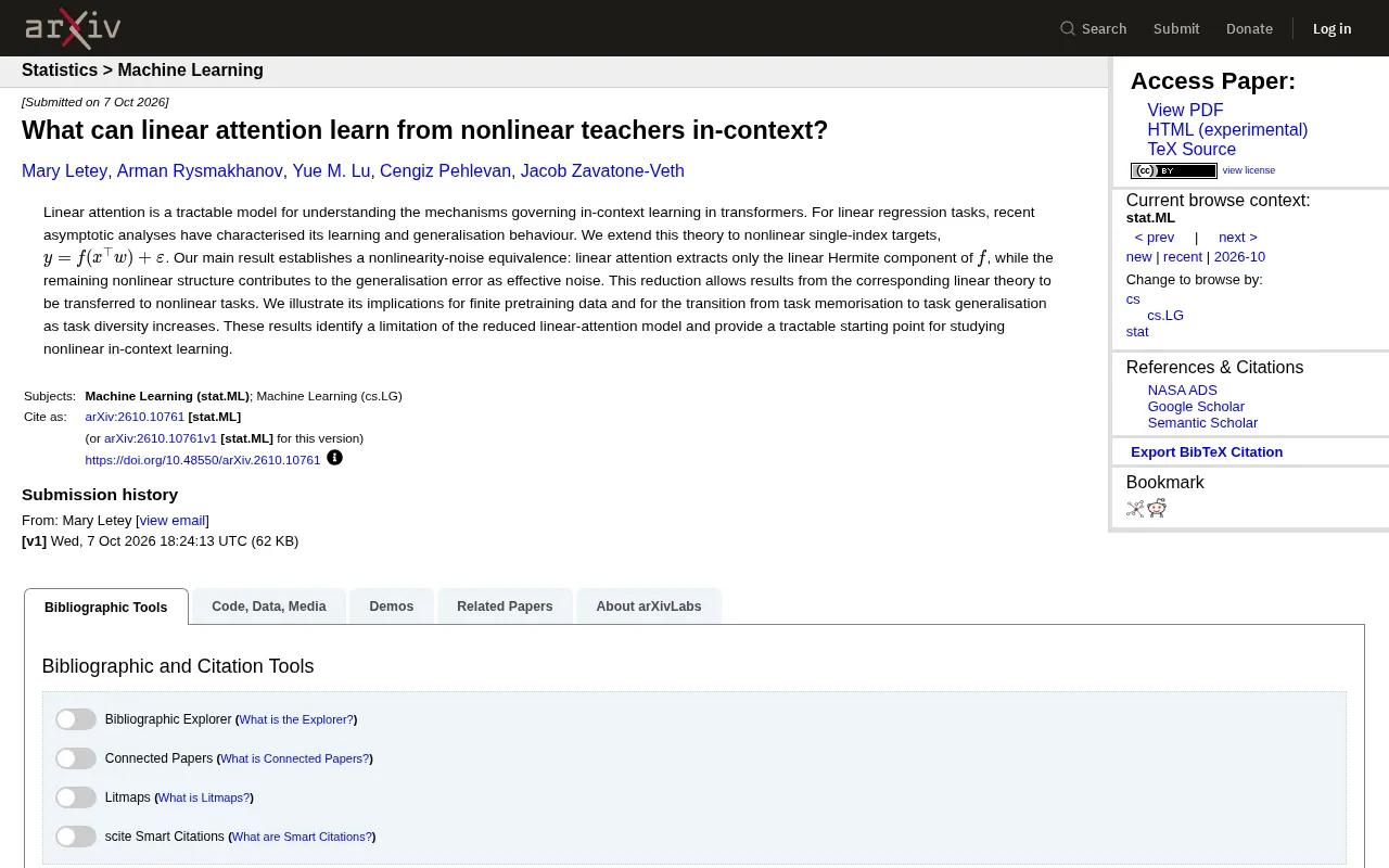 How Can Linear Attention Learn from Nonlinear Teachers? New Research Reveals Its Fundamental Limitations