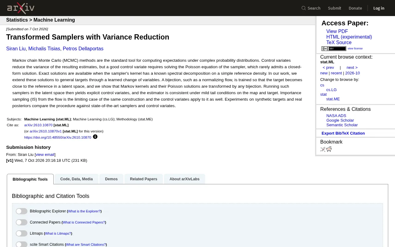 Transformed Samplers and Variance Reduction: Solving the Control Variate Problem with Normalizing Flows