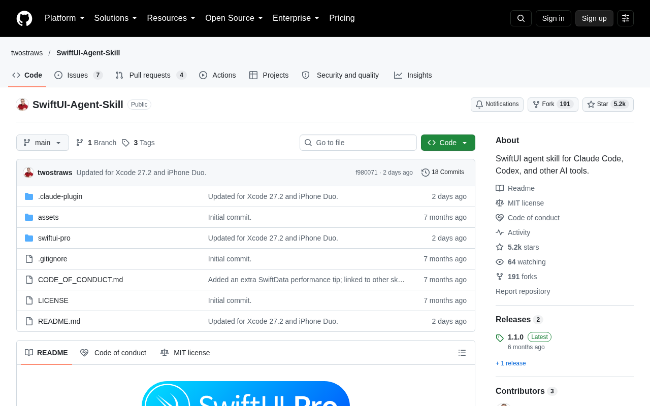 SwiftUI Agent Skill:让AI编程工具写出地道SwiftUI代码