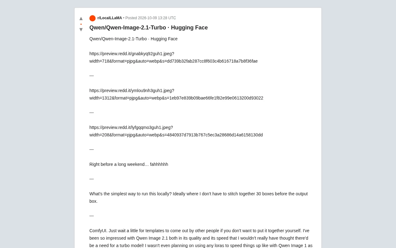 Qwen-Image-2.1-Turbo Released: Alibaba's Open-Source Image Model Gets a Speed Boost