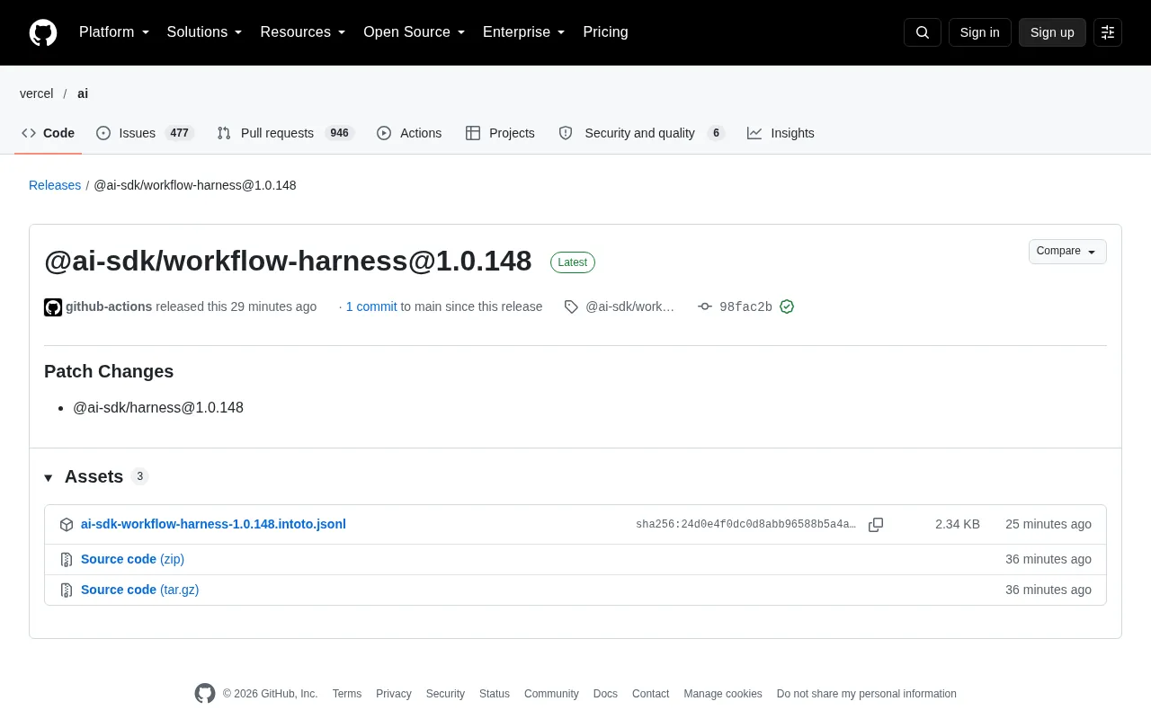 @ai-sdk/workflow-harness 1.0.148 Release Notes Explained