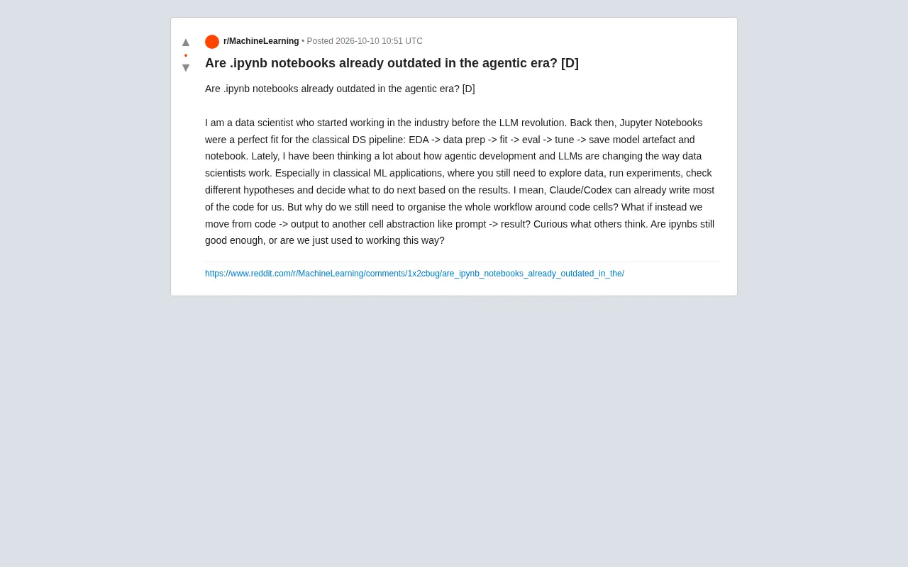 In the Age of Agents, Does Jupyter Notebook Still Have a Place?