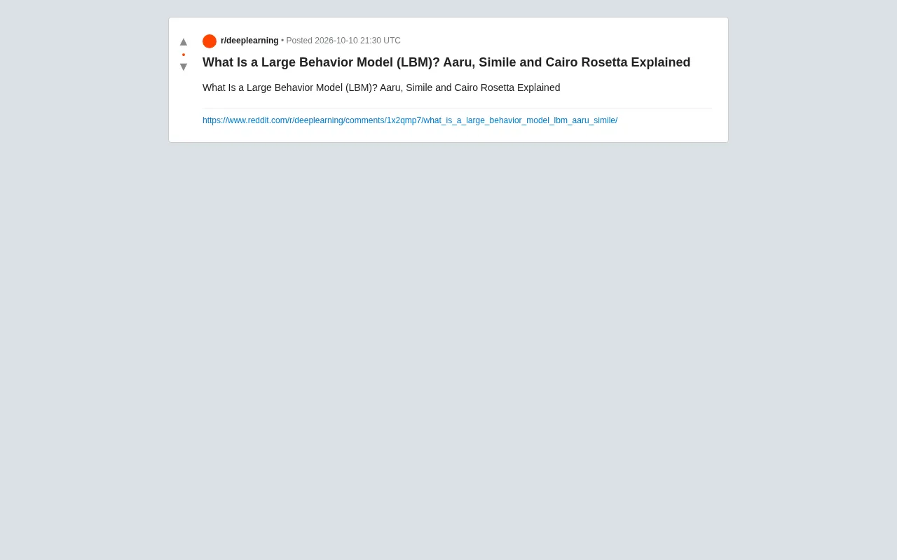 What Is a Large Behavior Model (LBM)? Breaking Down Aaru and Simile