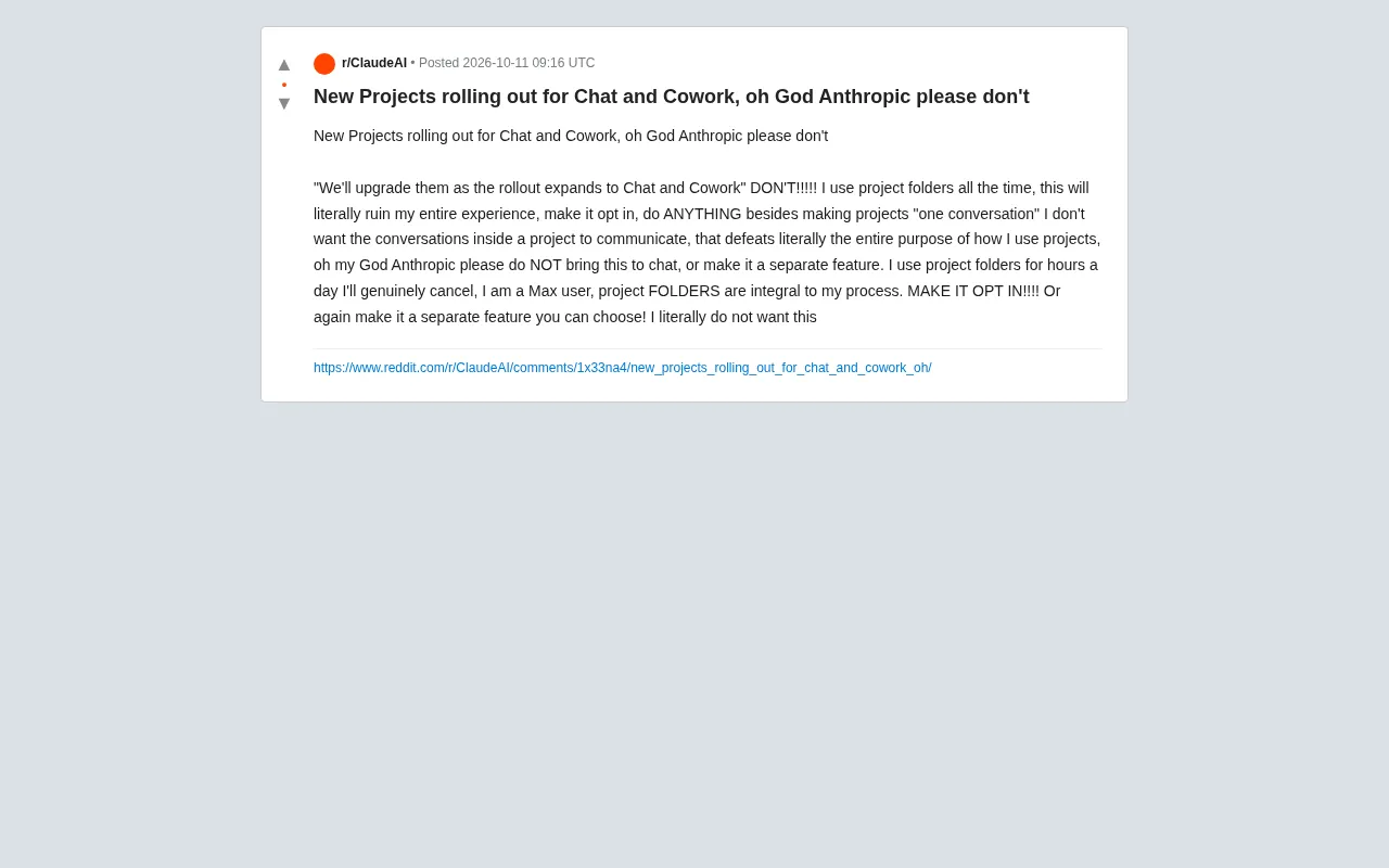 Anthropic's Revamped Projects Feature Sparks User Backlash: Why Claude Power Users Fear Their Workflows Are at Risk