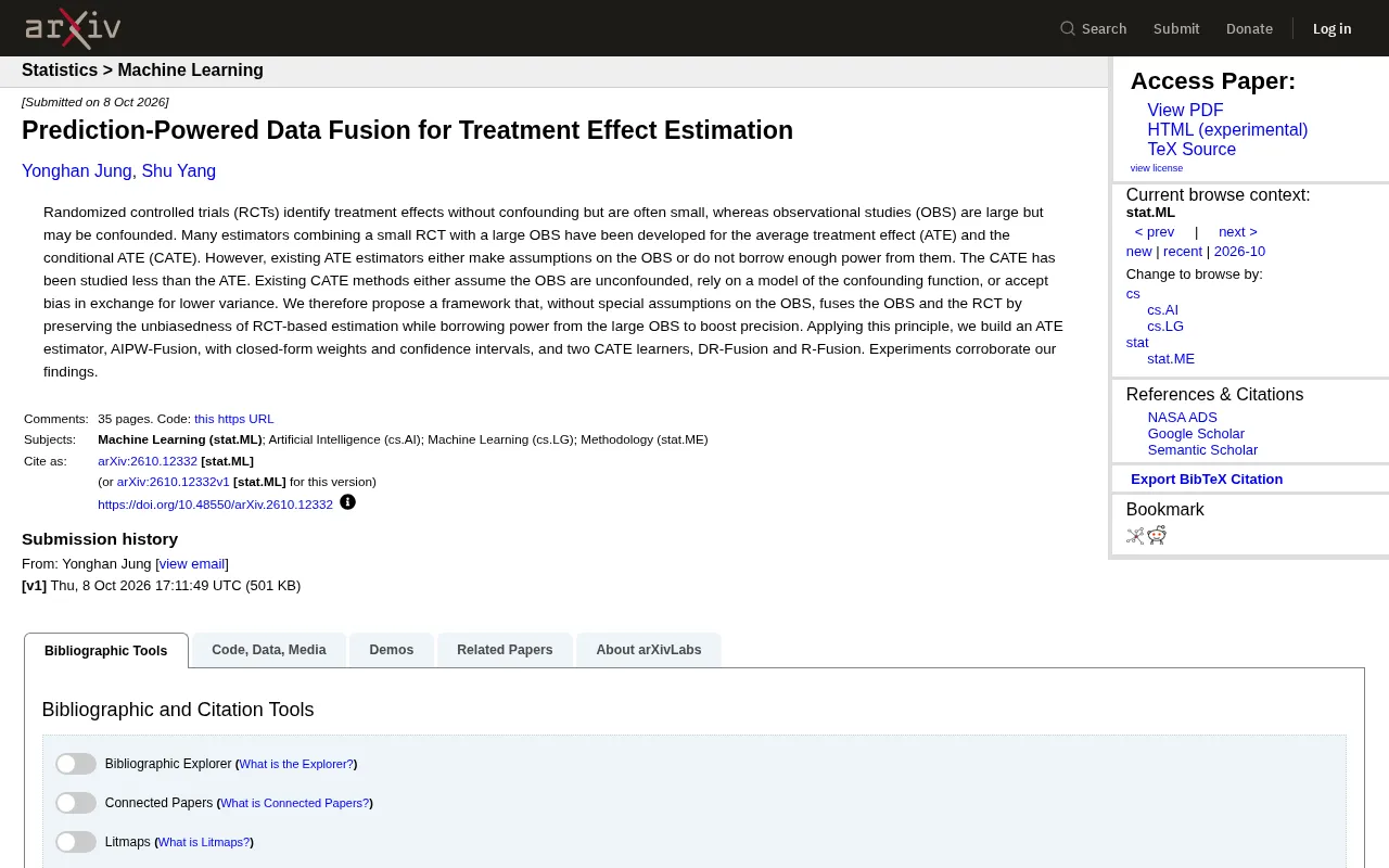 Prediction-Powered Data Fusion: Improving the Precision of Causal Effect Estimation