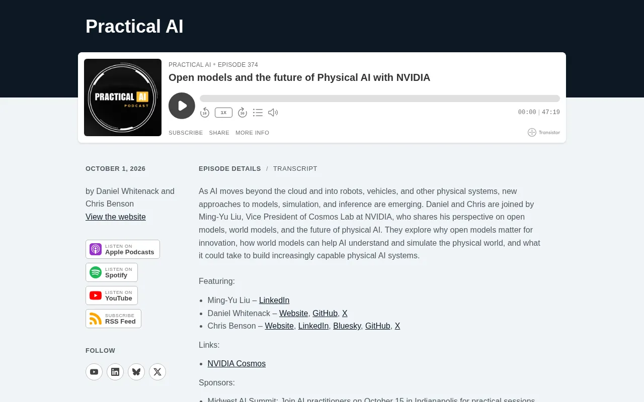 NVIDIA Cosmos Lab 谈开放模型与物理 AI 的未来
