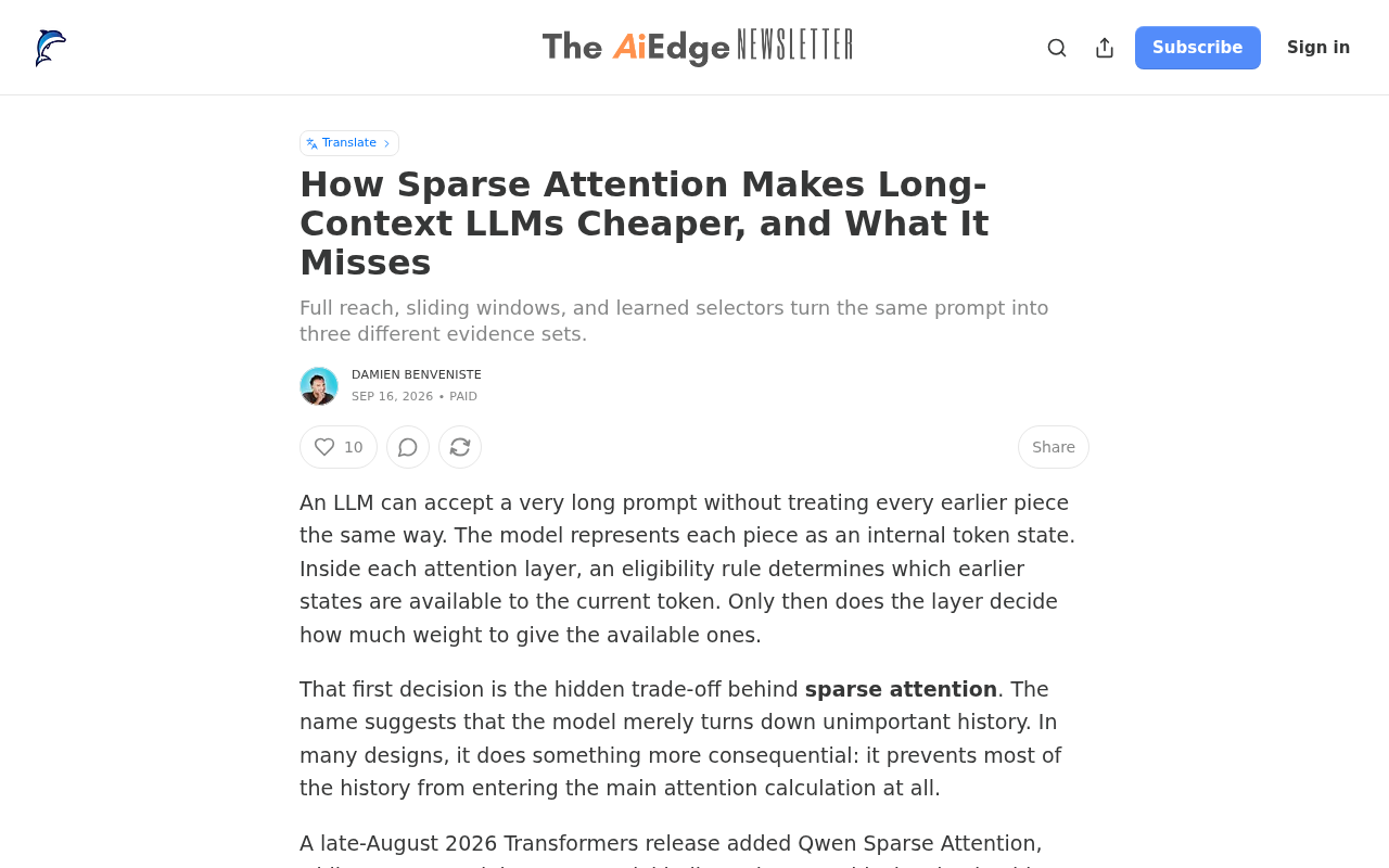 Sparse Attention: The Cost-Saving Path for Long-Context LLMs and What It Misses