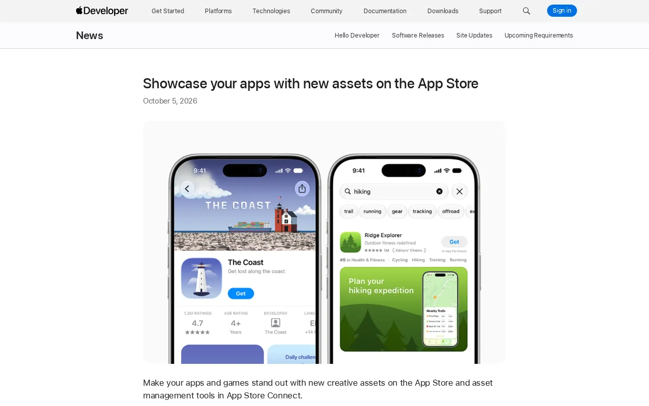 New asset effects in App Store product pages and search results