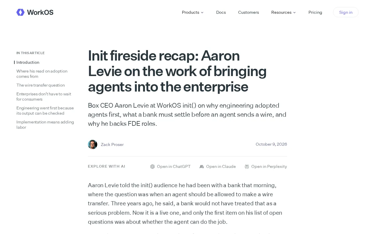 Aaron Levie on Enterprise AI Agents: Engineering Leads the Way, Finance Must Solve Accountability First