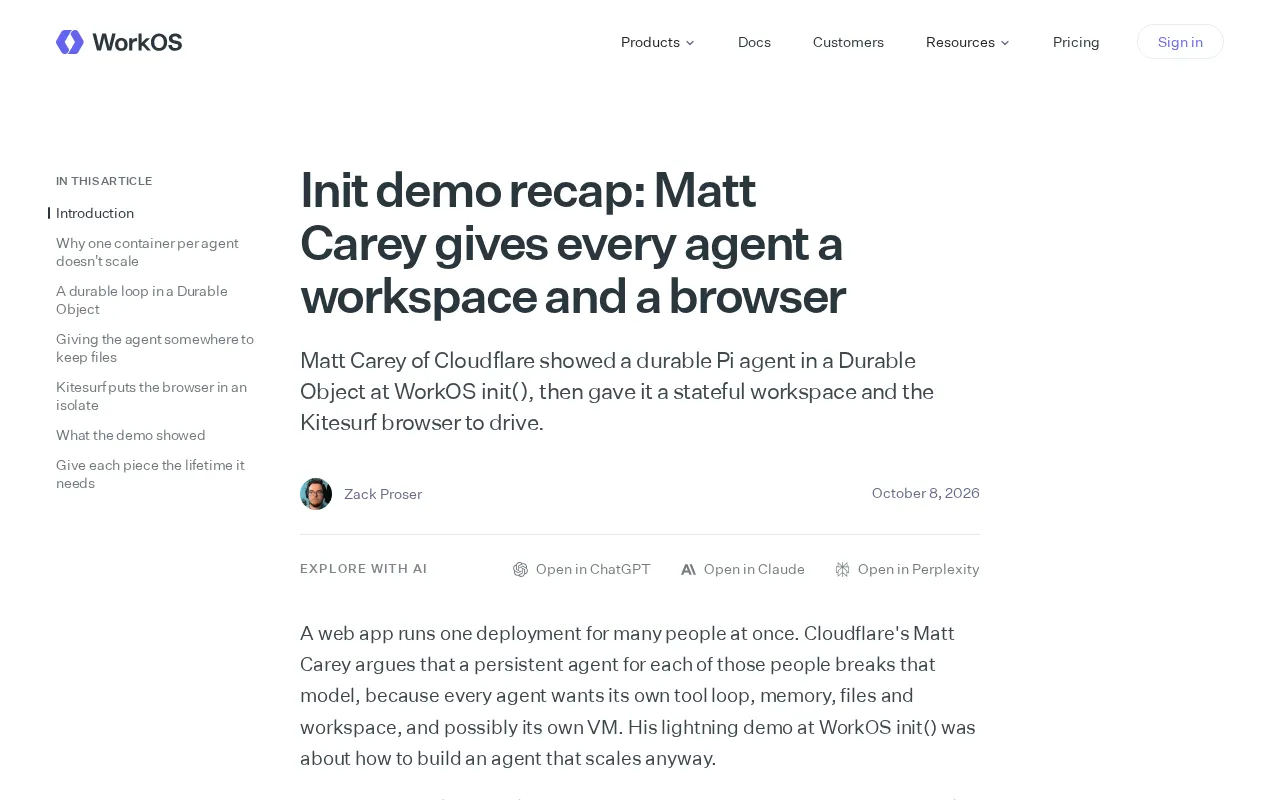 Cloudflare's Matt Carey Gives Every AI Agent a Workspace and a Browser