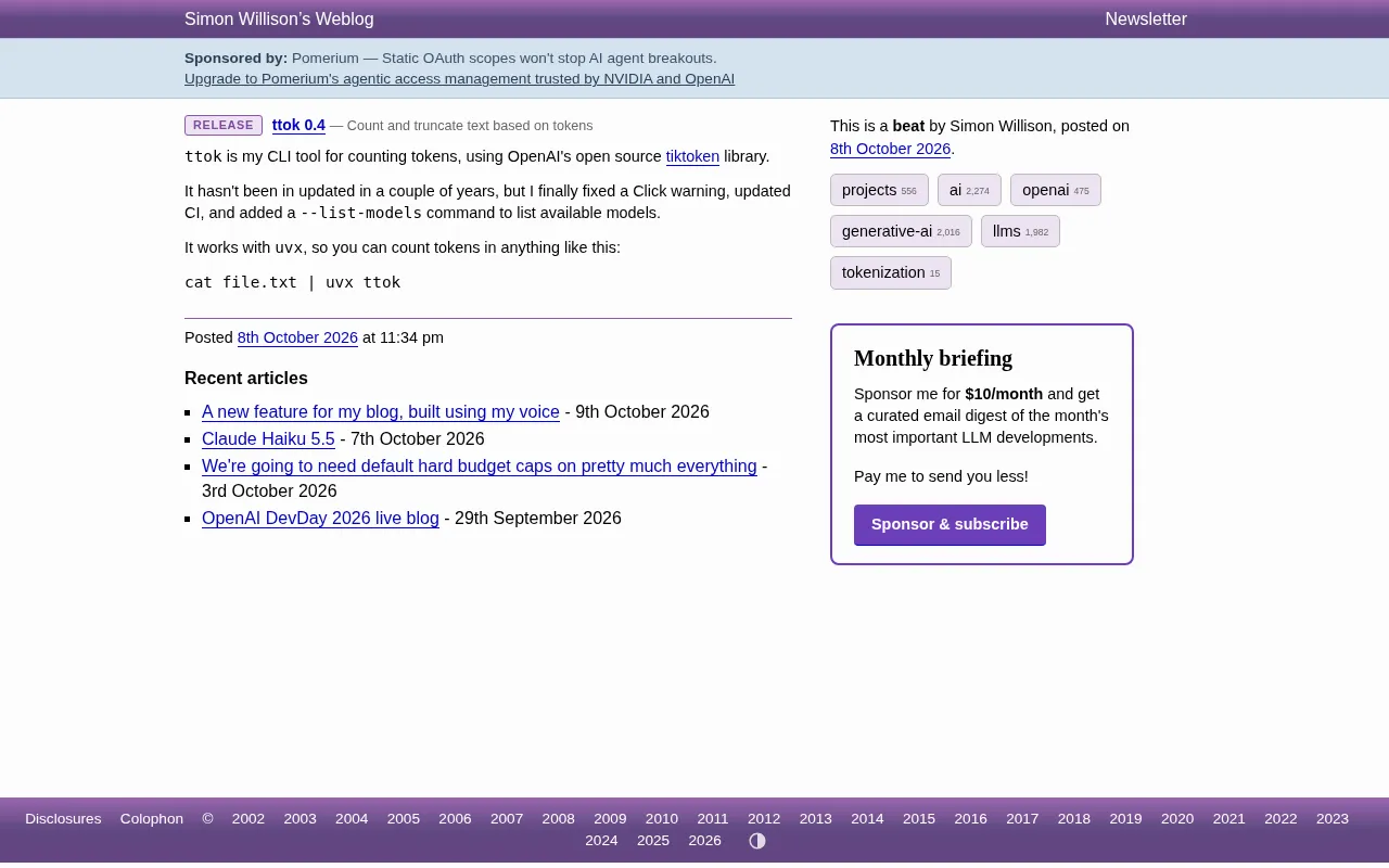 ttok 0.4 Released: Token Counting CLI Tool Adds --list-models Command