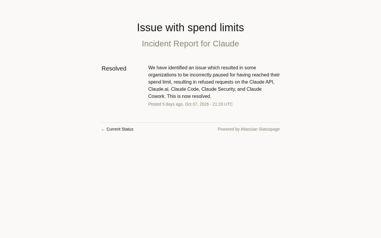 Claude全线服务曾因支出限额误判短暂中断