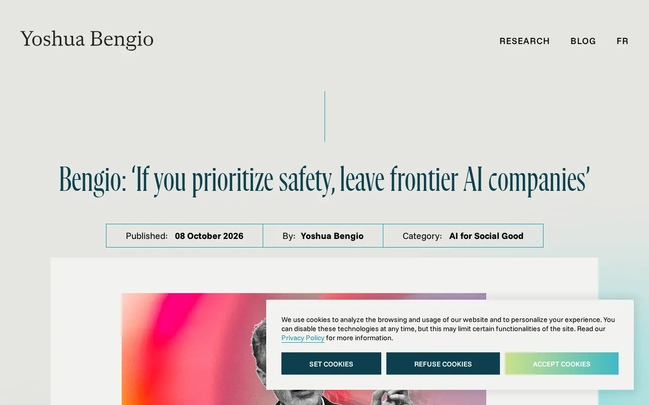 Bengio's Call: If You Care About AI Safety, Leave — Is Staying at Frontier Labs Still Worth It?