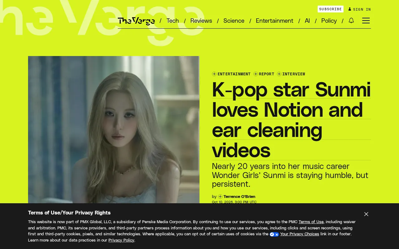 Sunmi's Digital Life: How the K-pop Icon Uses Notion as Her Productivity Tool