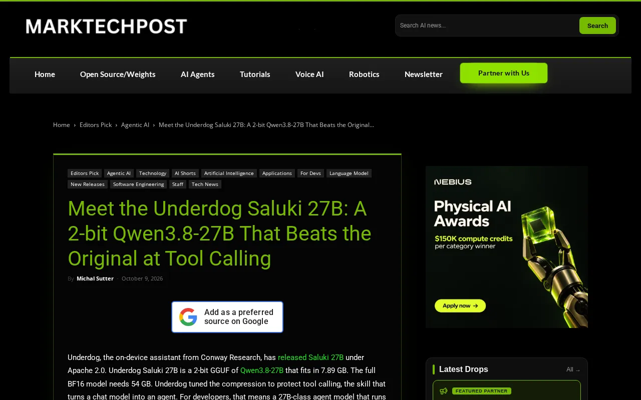 Saluki 27B: How a 2-bit Quantized Model Outperforms the Original on Tool Calling
